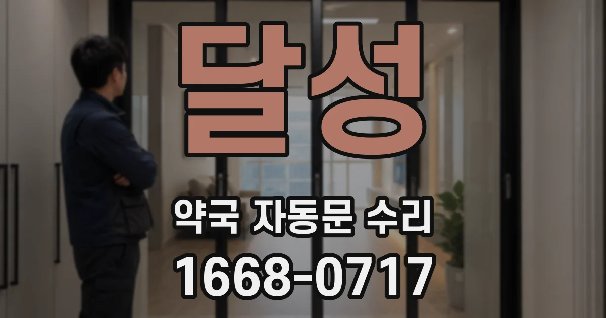 달성 약국 자동문 수리