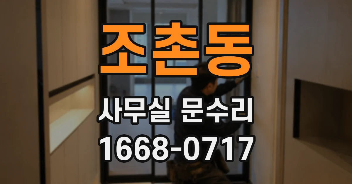 조촌동 사무실 문수리