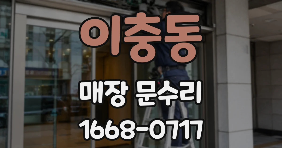 이충동 매장 문수리