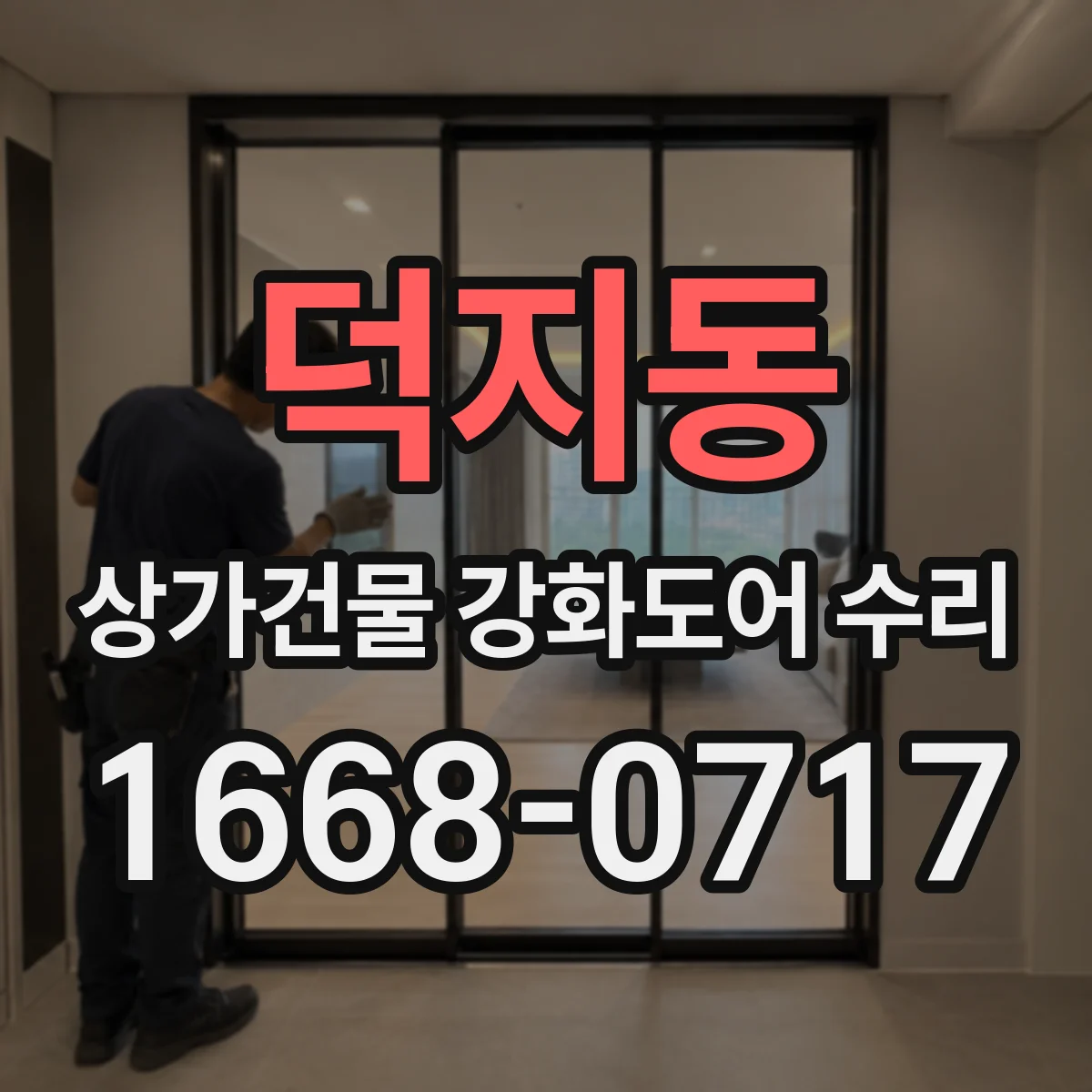 덕지동 상가건물 강화도어 수리
