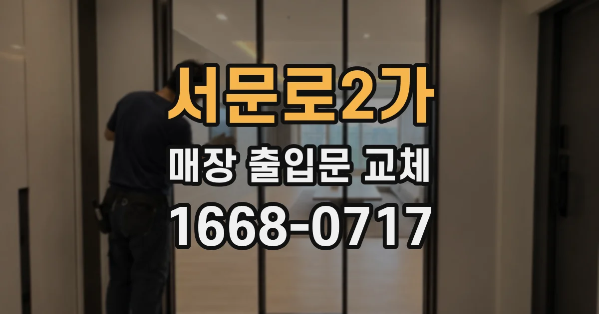 서문로2가 매장 출입문 교체