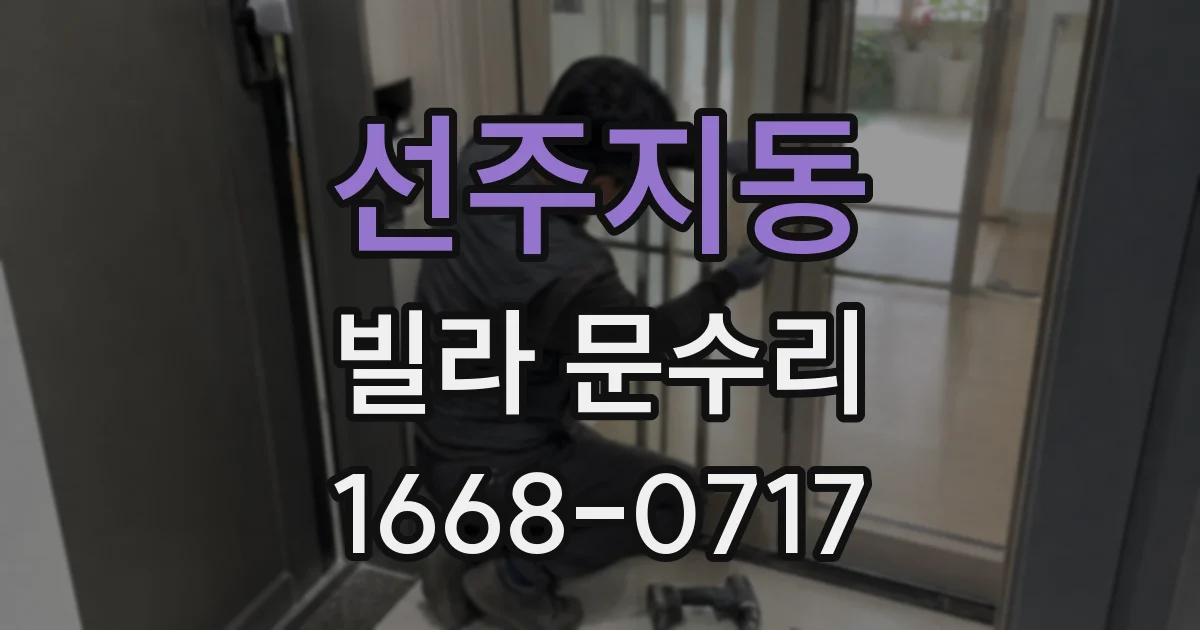 선주지동 빌라 문수리