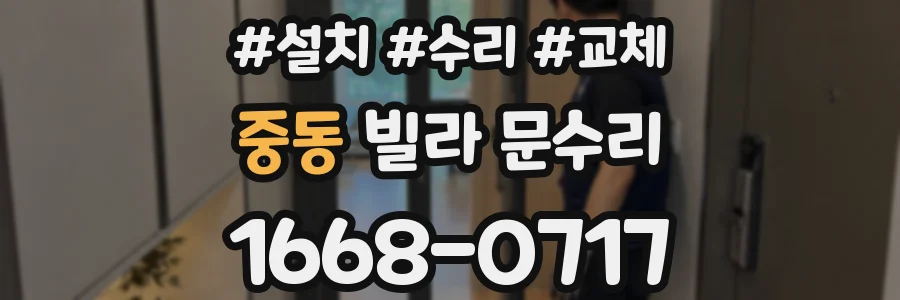 중동 빌라 문수리