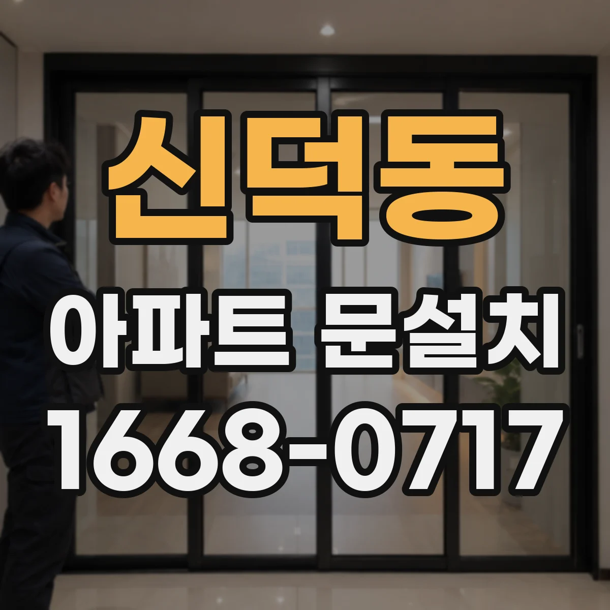 신덕동 아파트 문설치