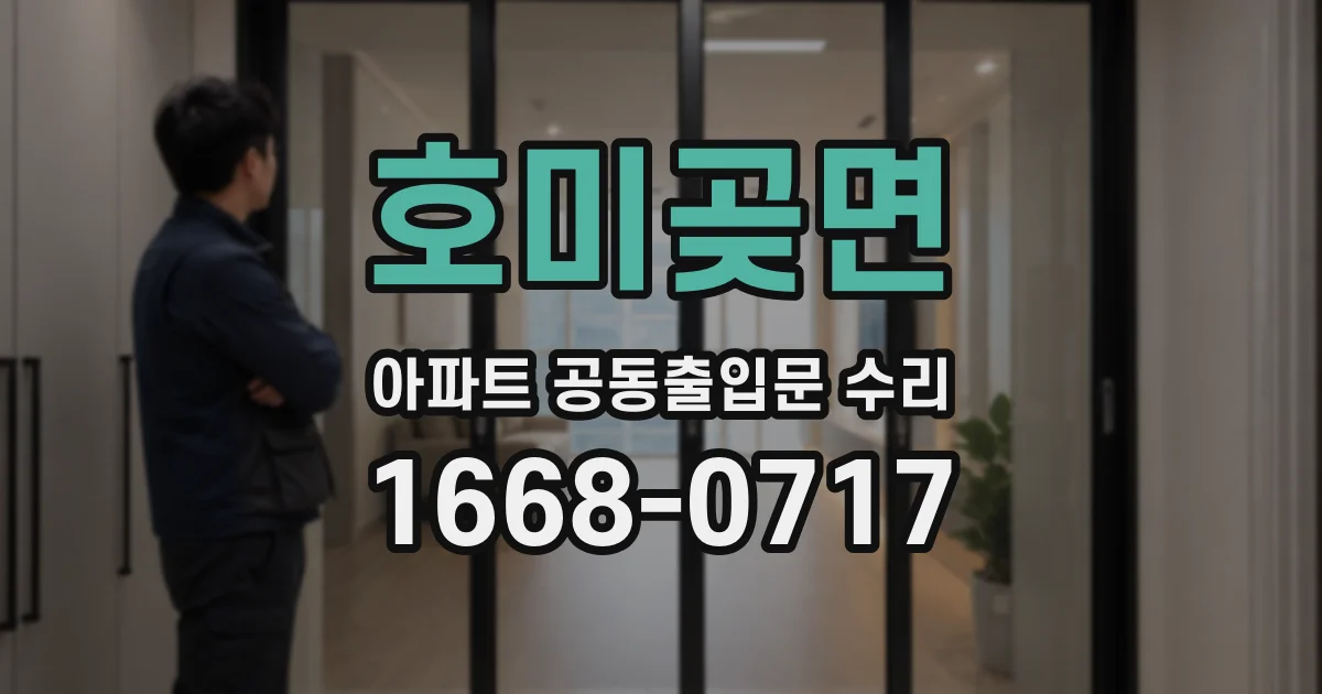 호미곶면 아파트 공동출입문 수리