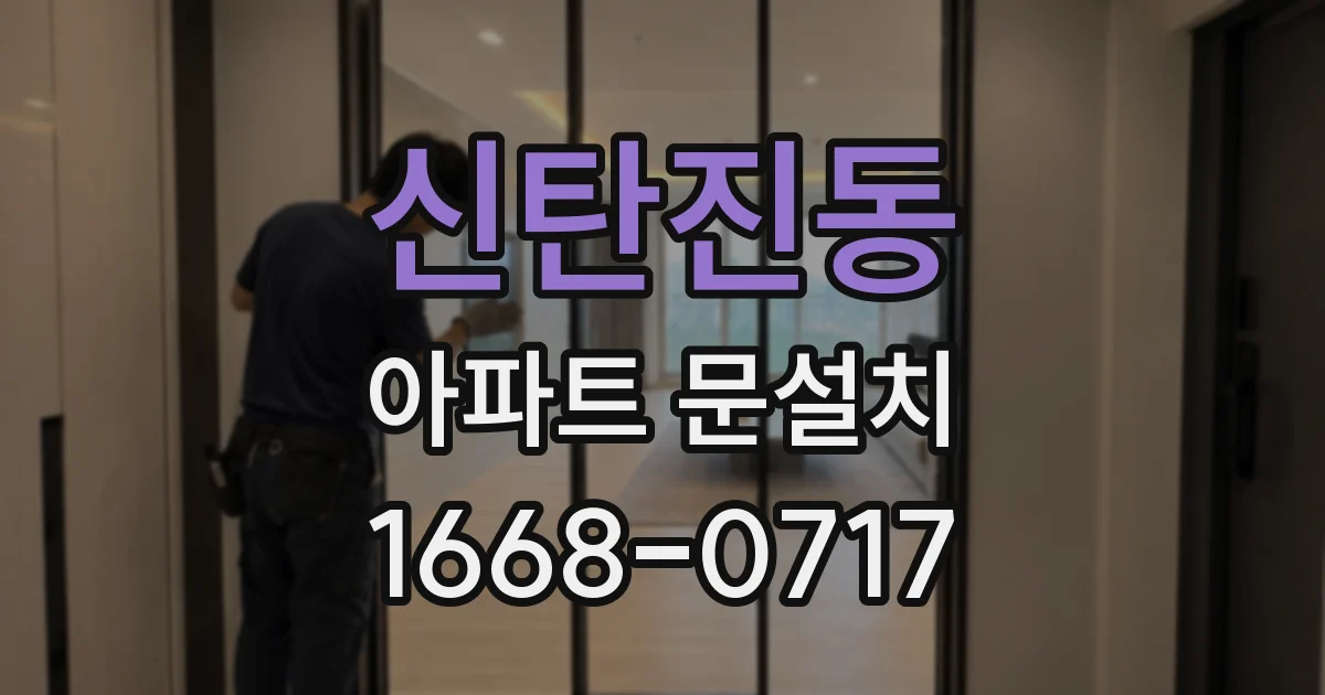 신탄진동 아파트 문설치