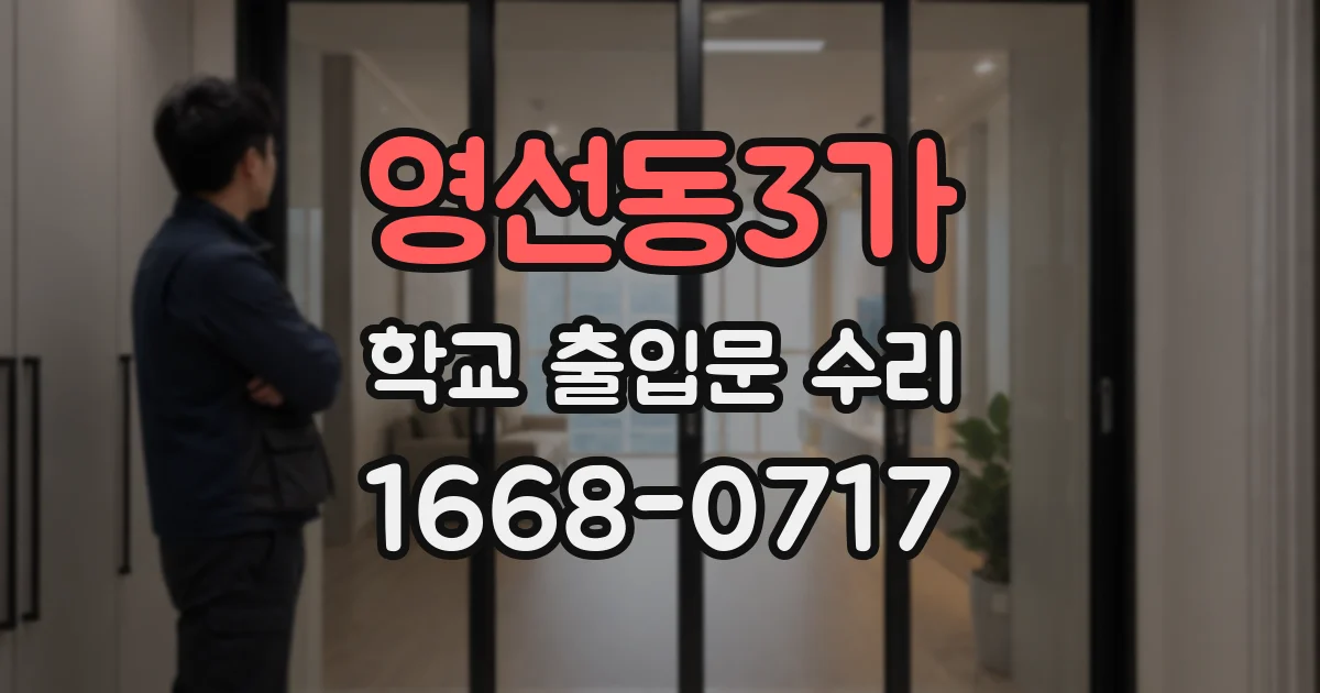 영선동3가 학교 출입문 수리
