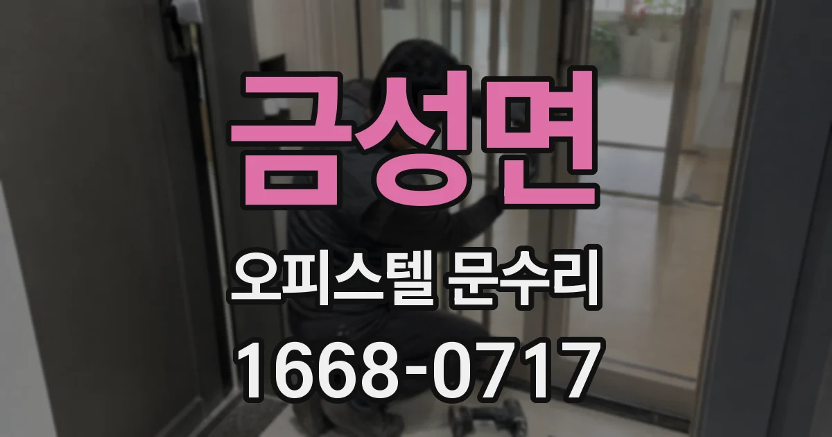 금성면 오피스텔 문수리