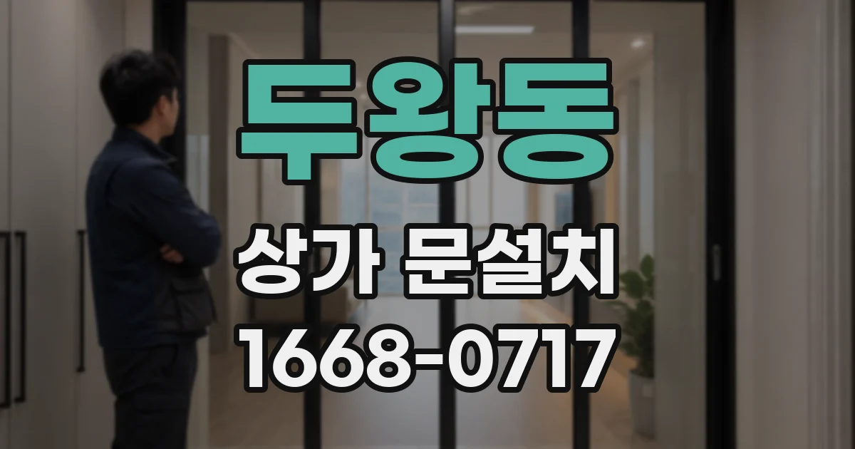 두왕동 상가 문설치