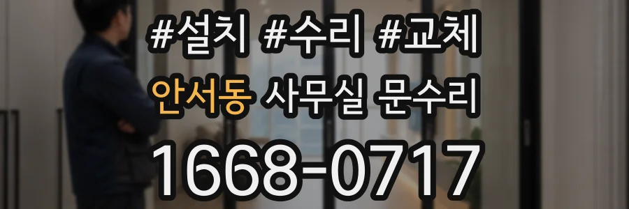 안서동 사무실 문수리