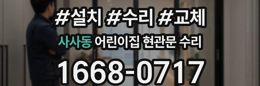사사동 어린이집 현관문 수리