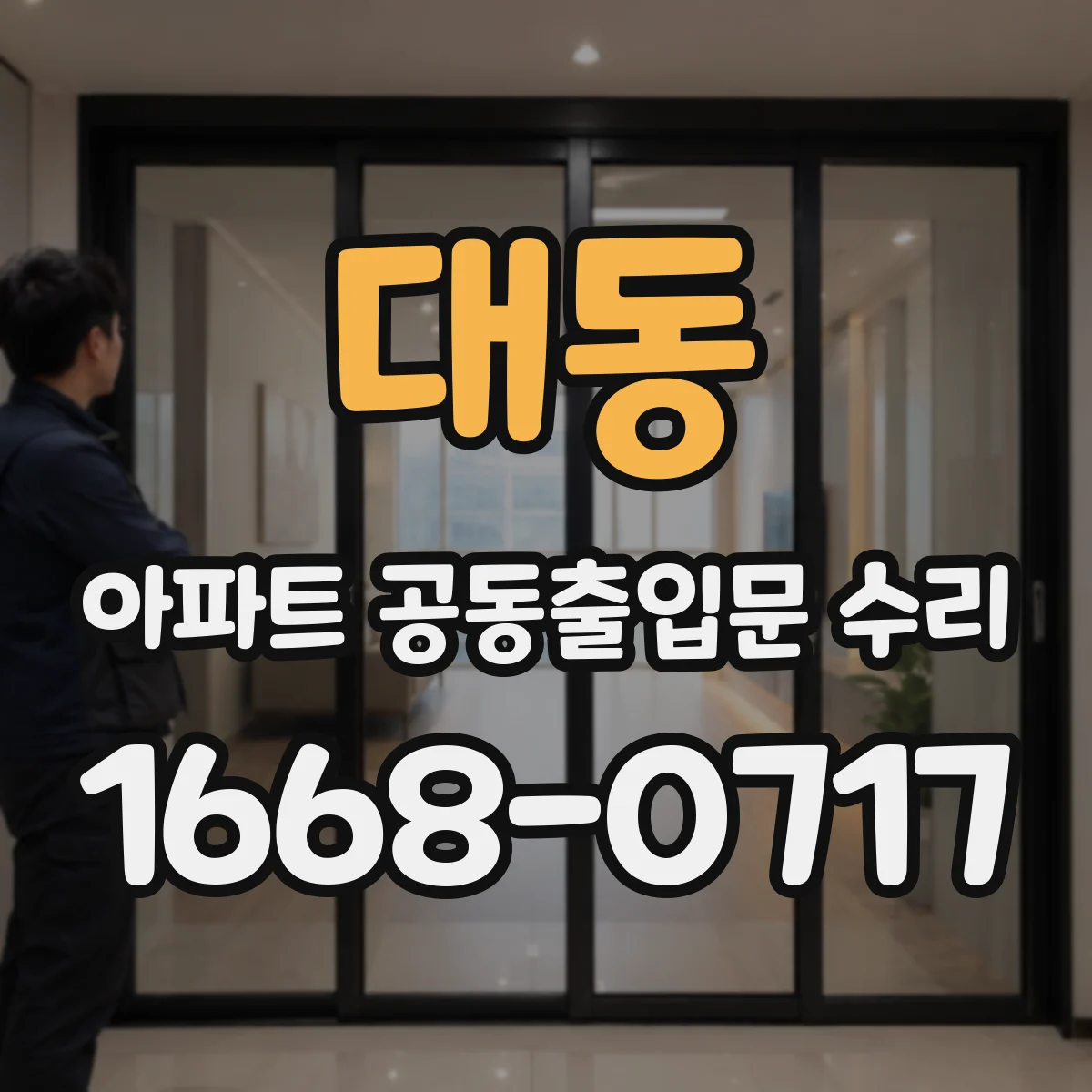 대동 아파트 공동출입문 수리