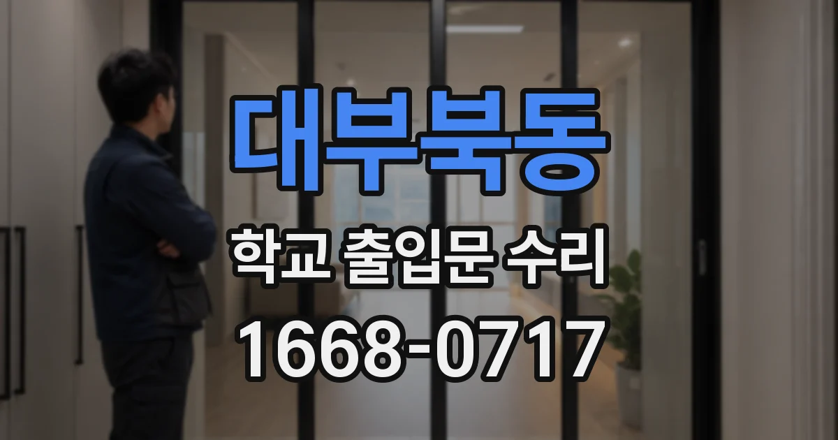 대부북동 학교 출입문 수리