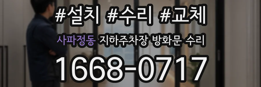 사파정동 지하주차장 방화문 수리