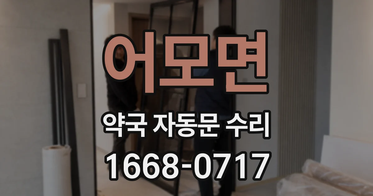 어모면 약국 자동문 수리