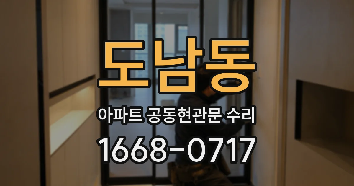 도남동 아파트 공동현관문 수리