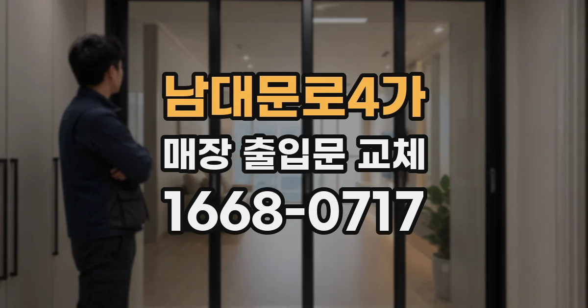 남대문로4가 매장 출입문 교체