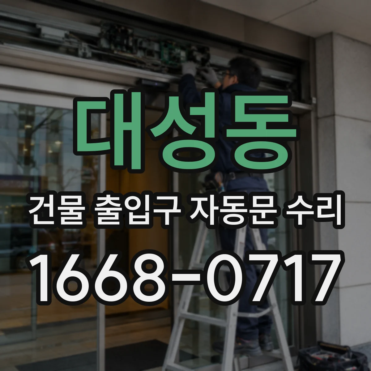 대성동 건물 출입구 자동문 수리