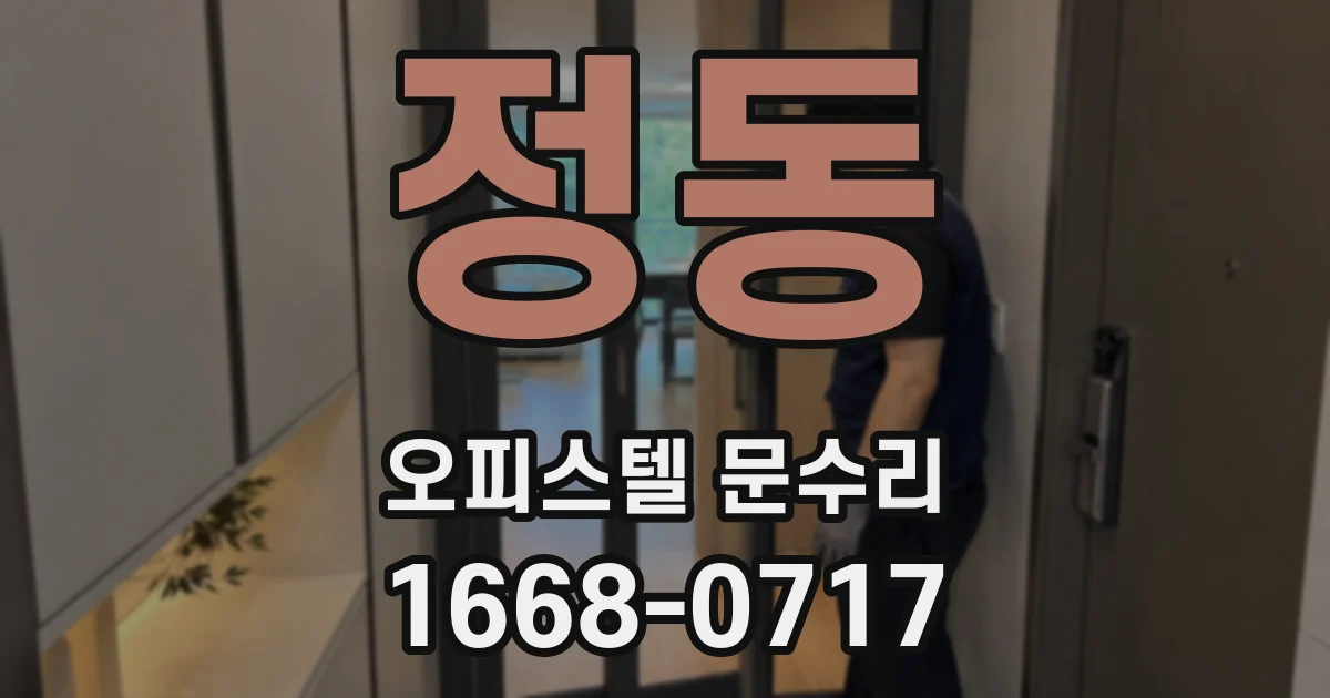 정동 오피스텔 문수리