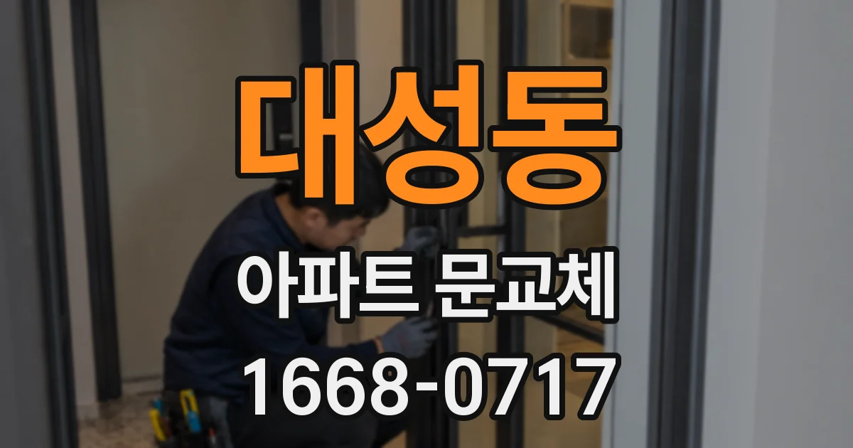 대성동 아파트 문교체