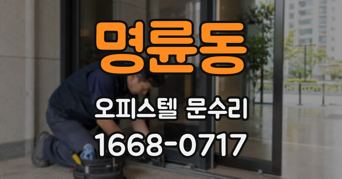 명륜동 오피스텔 문수리