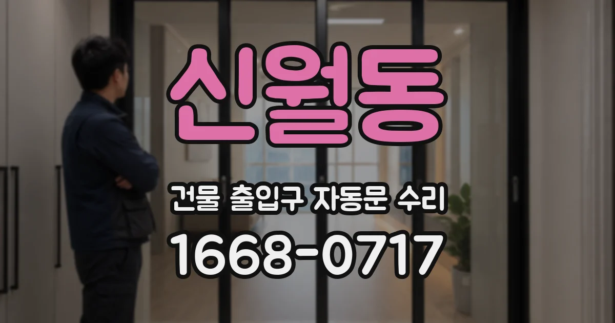 신월동 건물 출입구 자동문 수리