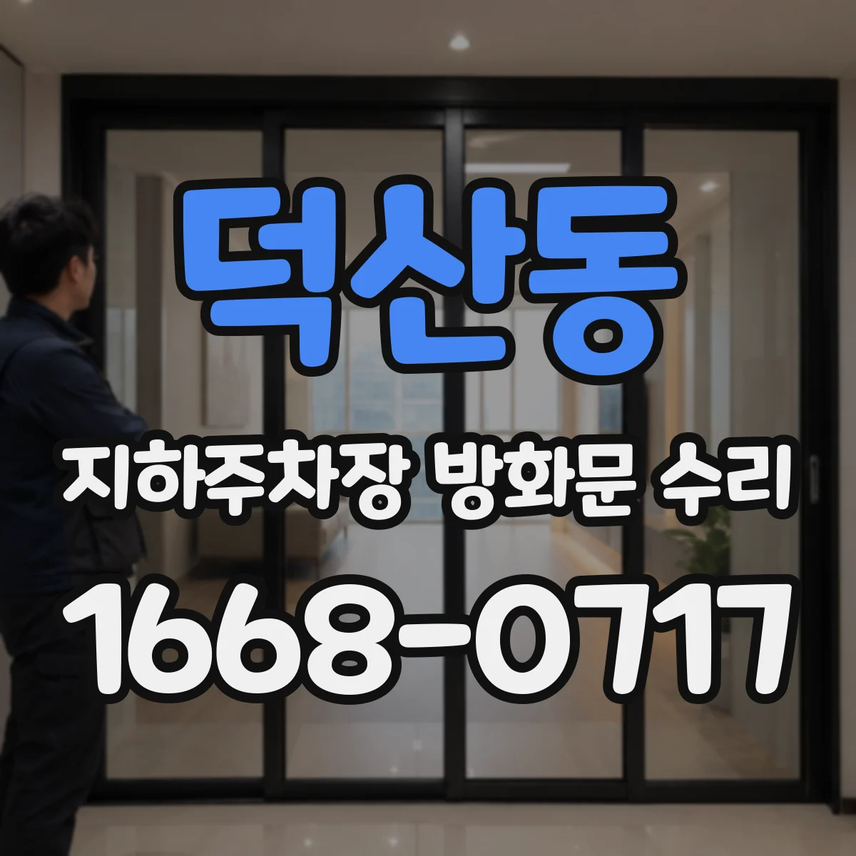덕산동 지하주차장 방화문 수리