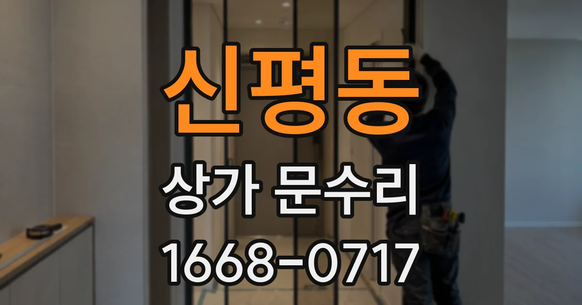 신평동 상가 문수리