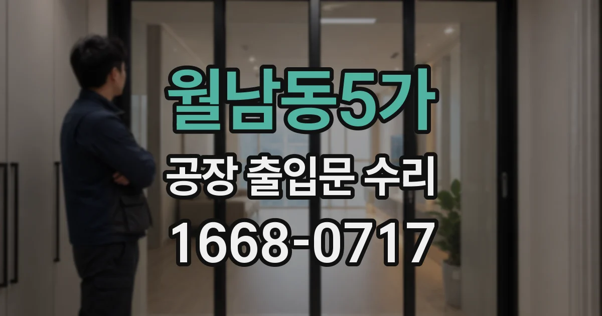 월남동5가 공장 출입문 수리