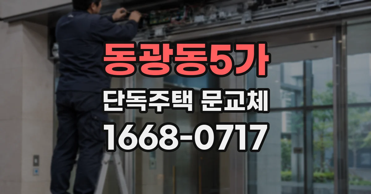 동광동5가 단독주택 문교체