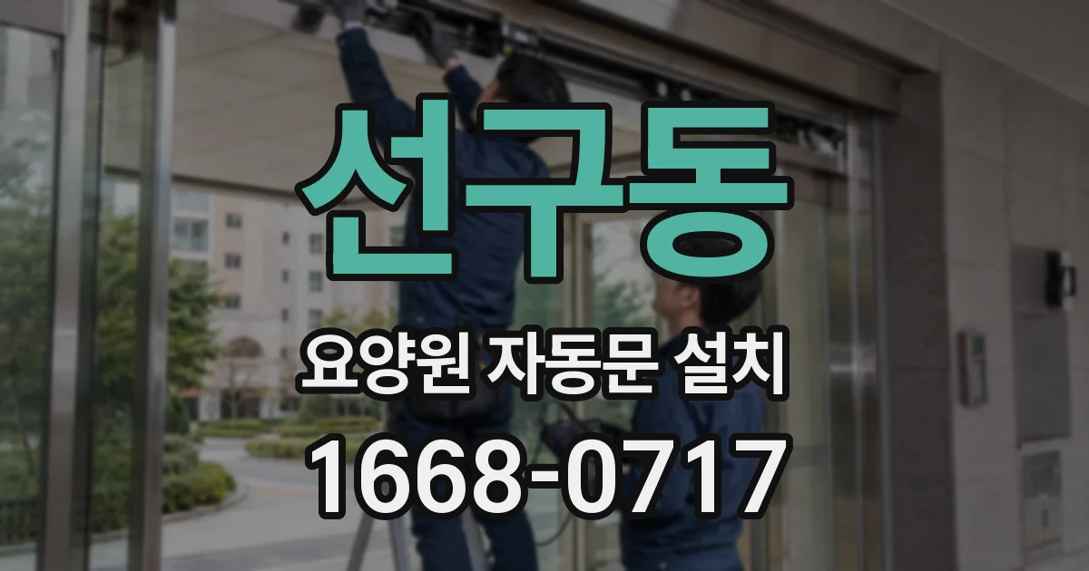 선구동 요양원 자동문 설치