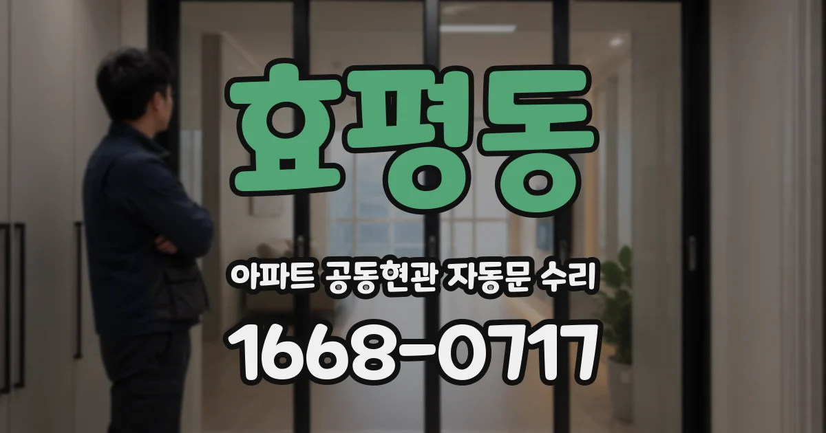 효평동 아파트 공동현관 자동문 수리