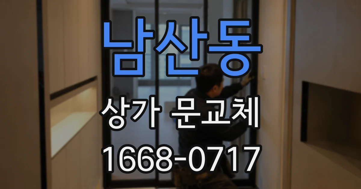 남산동 상가 문교체