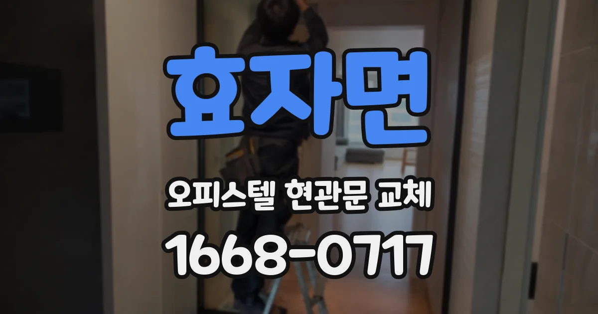 효자면 오피스텔 현관문 교체