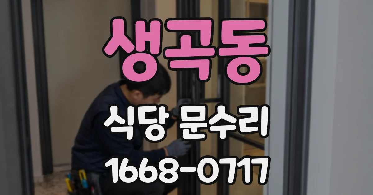 생곡동 식당 문수리