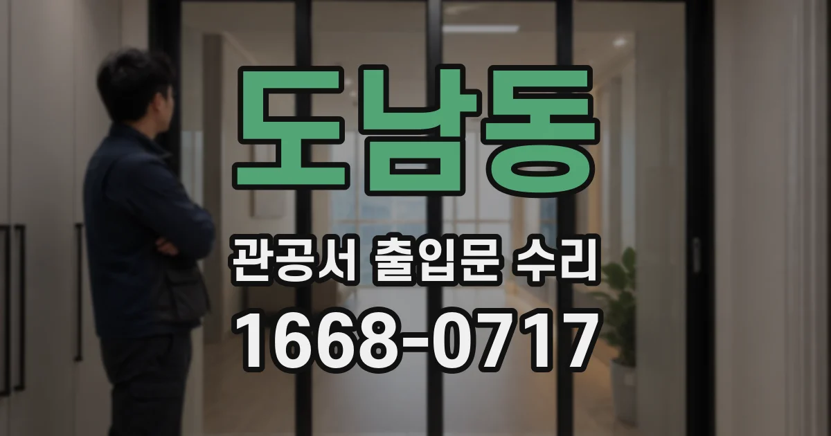 도남동 관공서 출입문 수리