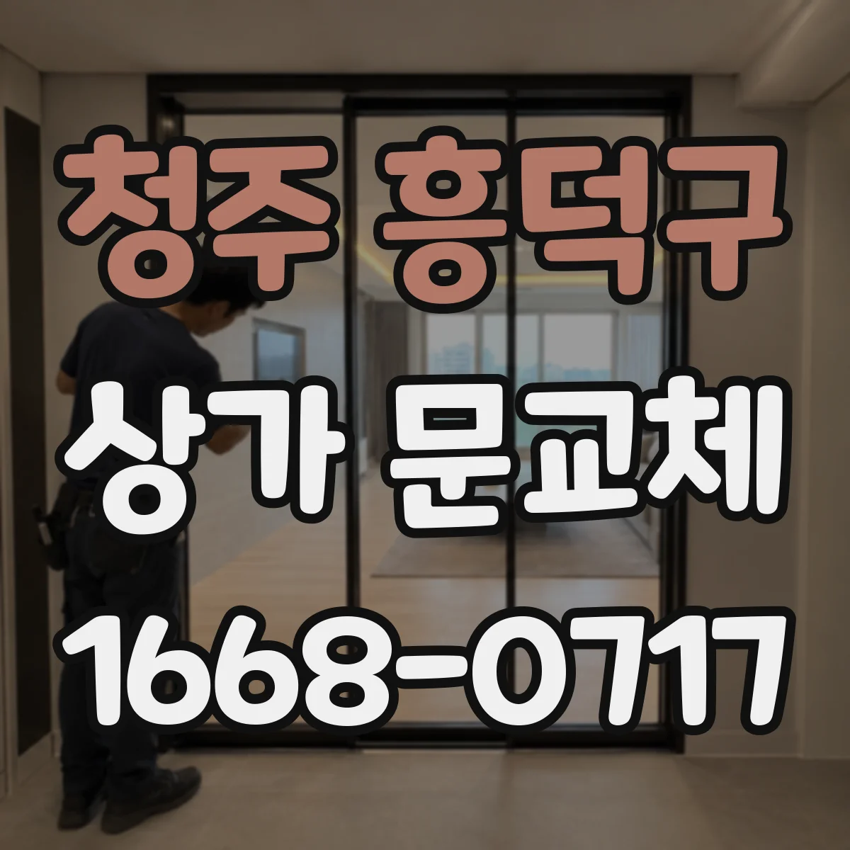 청주 흥덕구 상가 문교체 현장 치수 그대로 새 문으로 바꾸는 방법