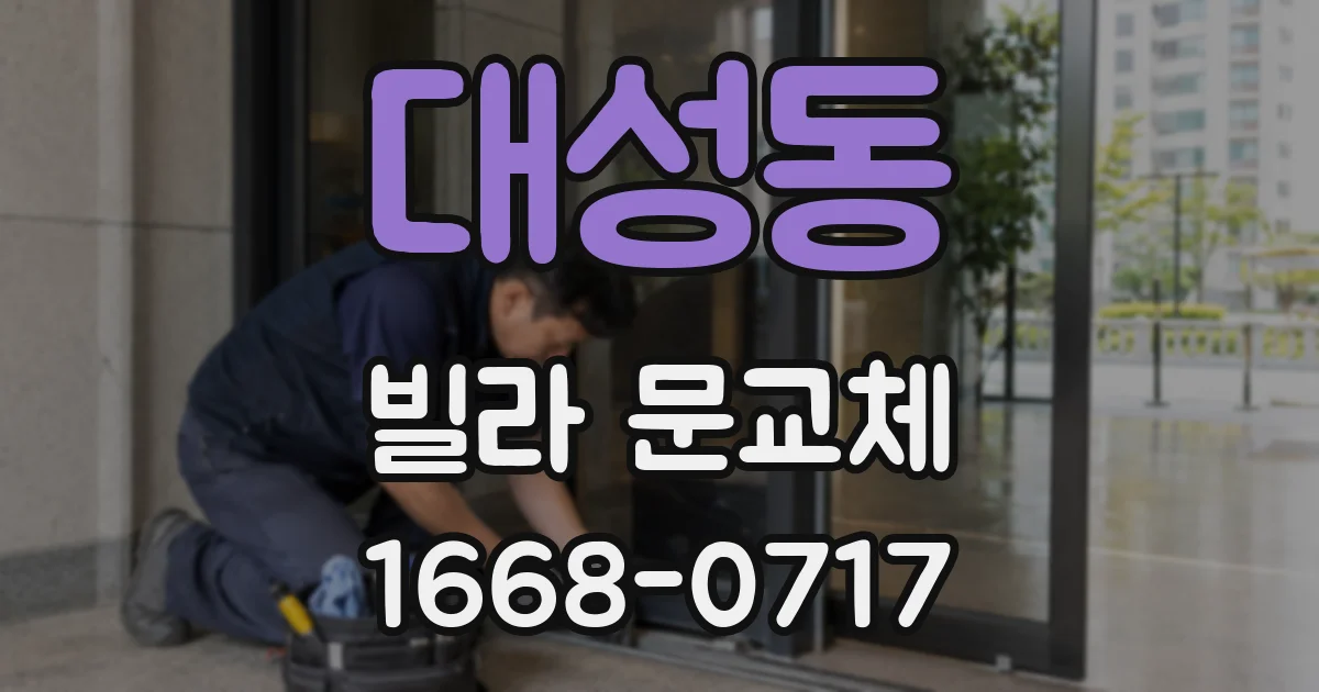 대성동 빌라 문교체