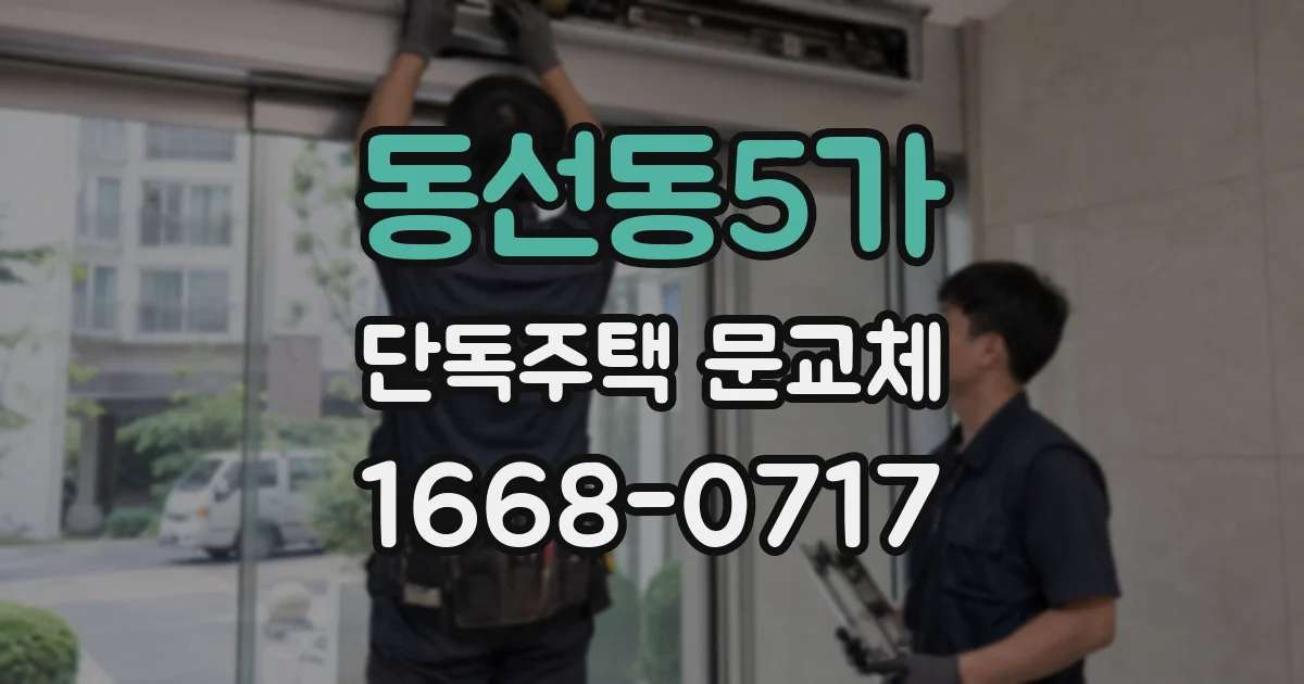 동선동5가 단독주택 문교체