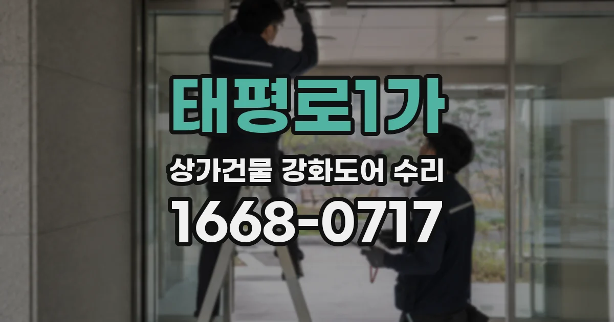 태평로1가 상가건물 강화도어 수리