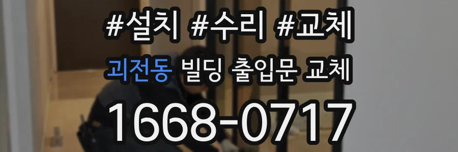 괴전동 빌딩 출입문 교체