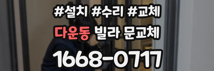 다운동 빌라 문교체
