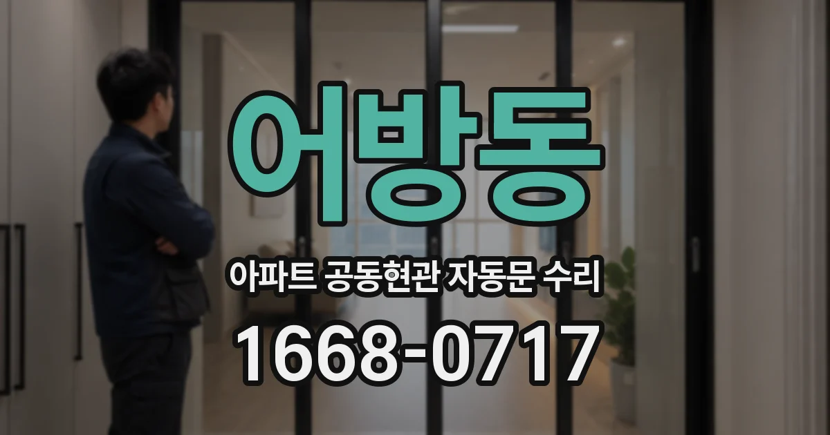 어방동 아파트 공동현관 자동문 수리