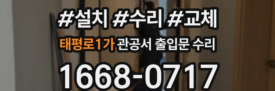 태평로1가 관공서 출입문 수리