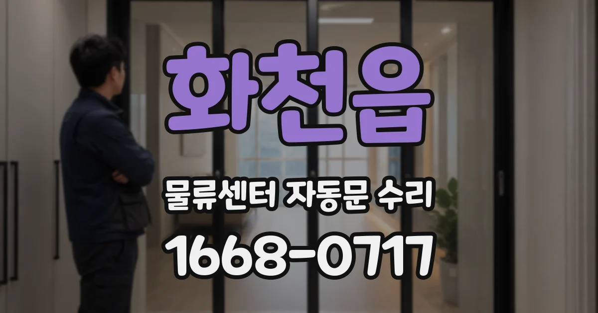 화천읍 물류센터 자동문 수리