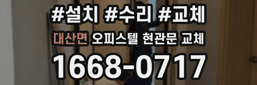 대산면 오피스텔 현관문 교체