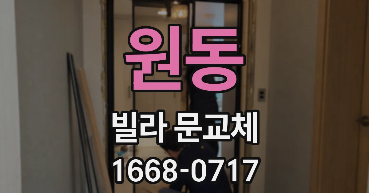 원동 빌라 문교체
