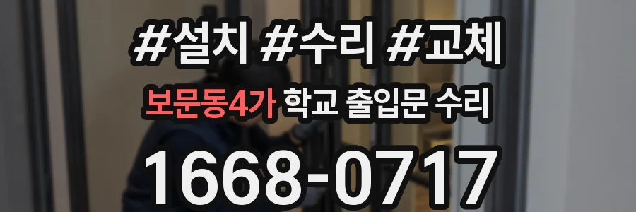 보문동4가 학교 출입문 수리