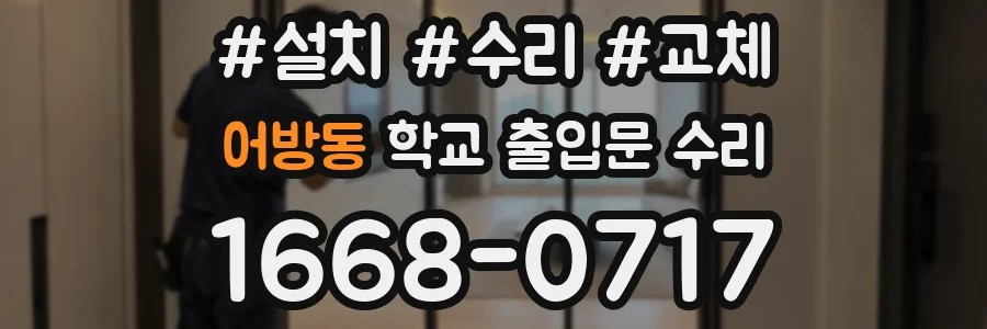 어방동 학교 출입문 수리