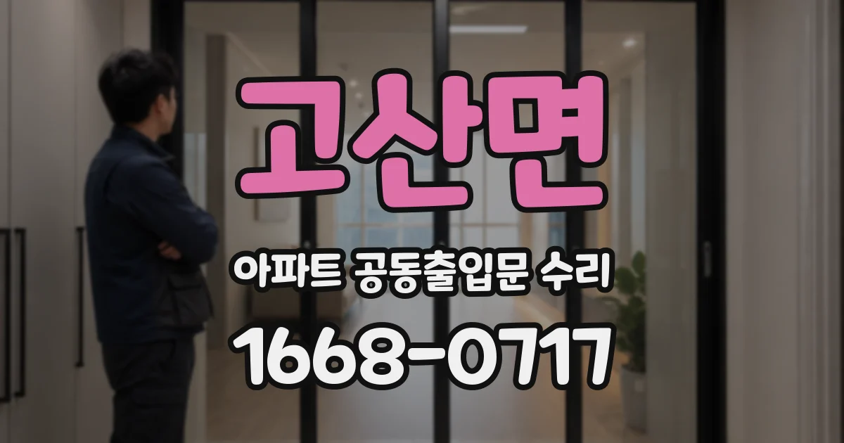 고산면 아파트 공동출입문 수리